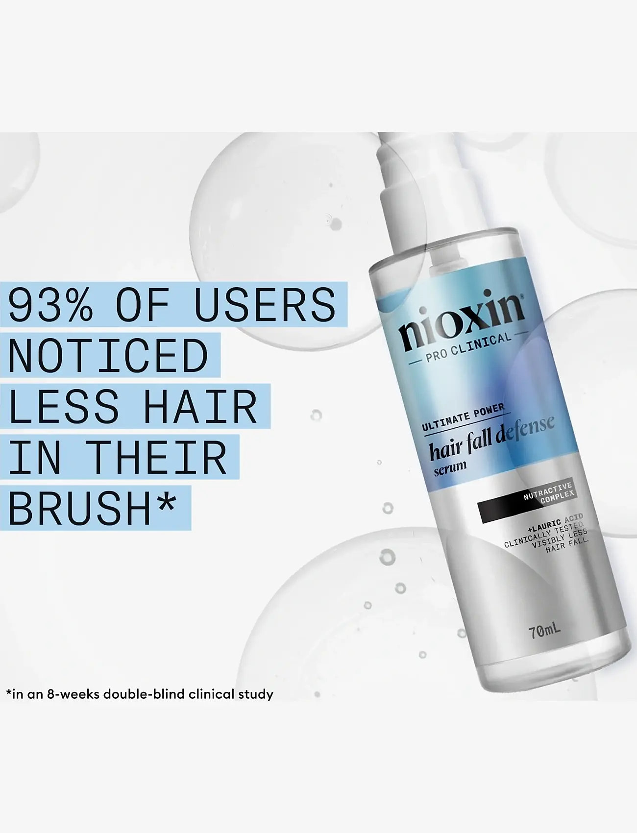 Nioxin - Nioxin Hair Fall Defense Serum 70ml - galvos odos procedūros - clear - 3