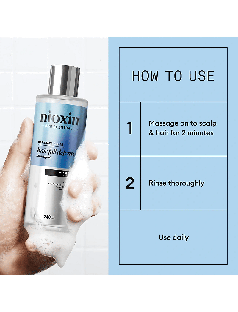 Nioxin - Nioxin Hair Fall Defense Shampoo 240ml - Šampoon - clear - 5