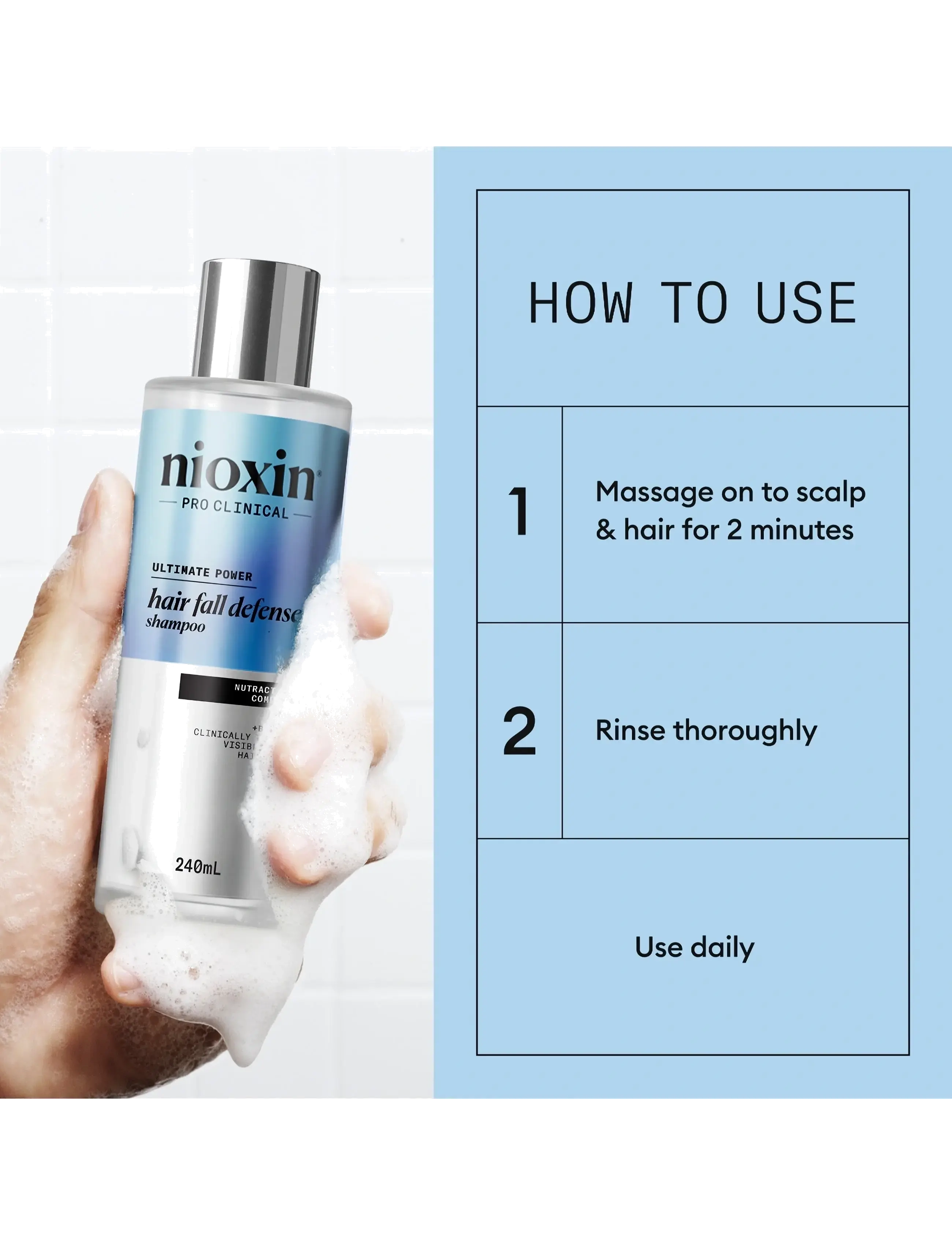 Nioxin - Nioxin Hair Fall Defense Shampoo 240ml - shampoo - clear - 5