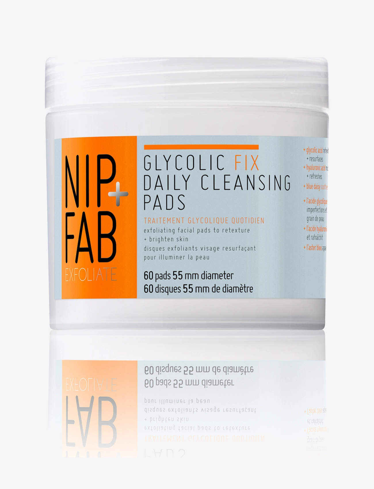 Nip+Fab Glycolic Fix Daily Pads, 127 g, Nude, Rengøringsmidler > Ansigtsservietter, Dame