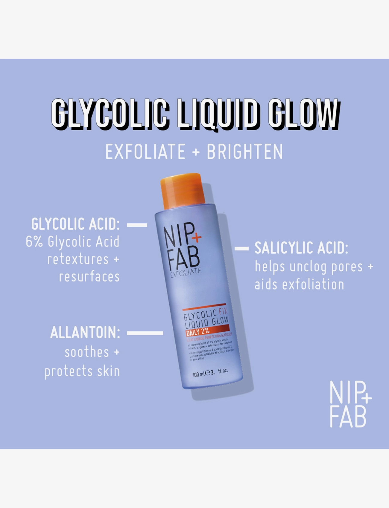Nip+Fab - GLYCOLIC GLOW TONIC 6% - kuorivat kasvovedet - no color - 1