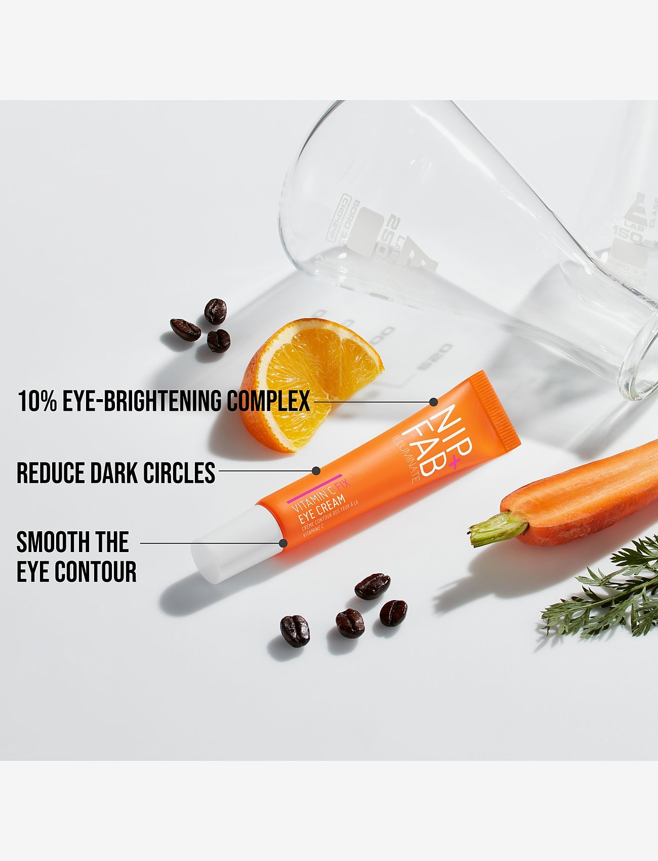 Nip+Fab - Vitamin C Fix Eye Cream 10% 15ml - silmänympärysvoiteet - no color - 1