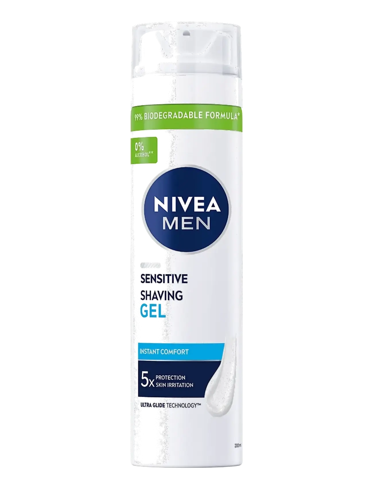 Nivea Men Sensitive Shaving Gel, Barbering Gel, Nude, Str: 200 ML