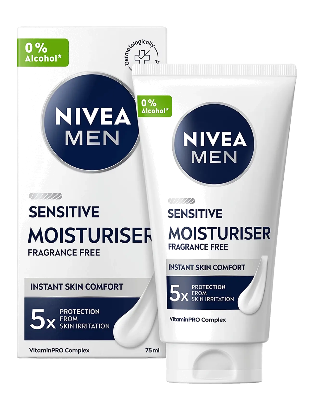 Nivea Men Sensitive Moisturiser, 75 ml, Nude, Ansigt > Fugtighedscreme, Herre