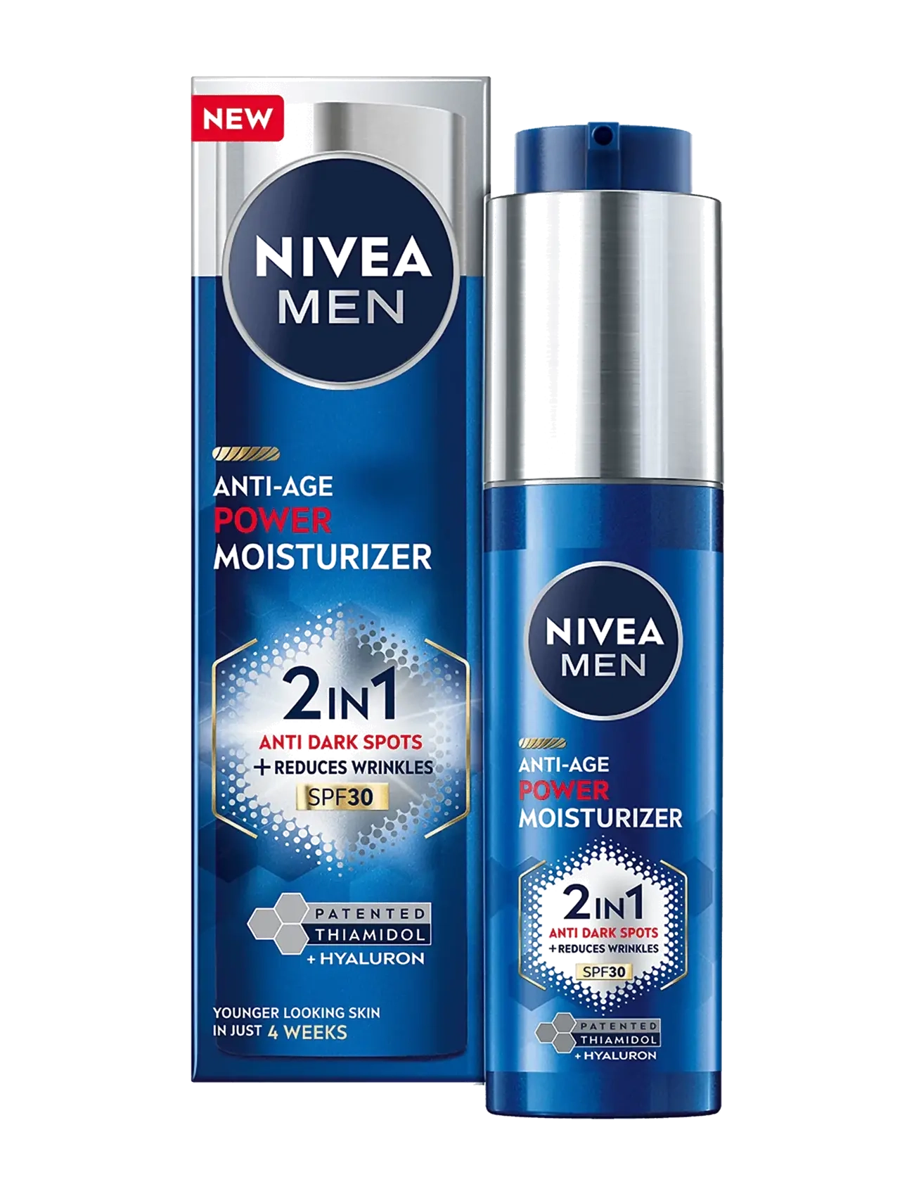 Nivea Men Anti-Age Power Moisturiser, Fugtighedscreme, Nude, Str: 50 ML