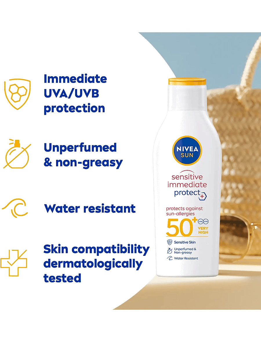 Nivea - Sensitive Immediate Protect Lotion SPF 50+ - clear - 1