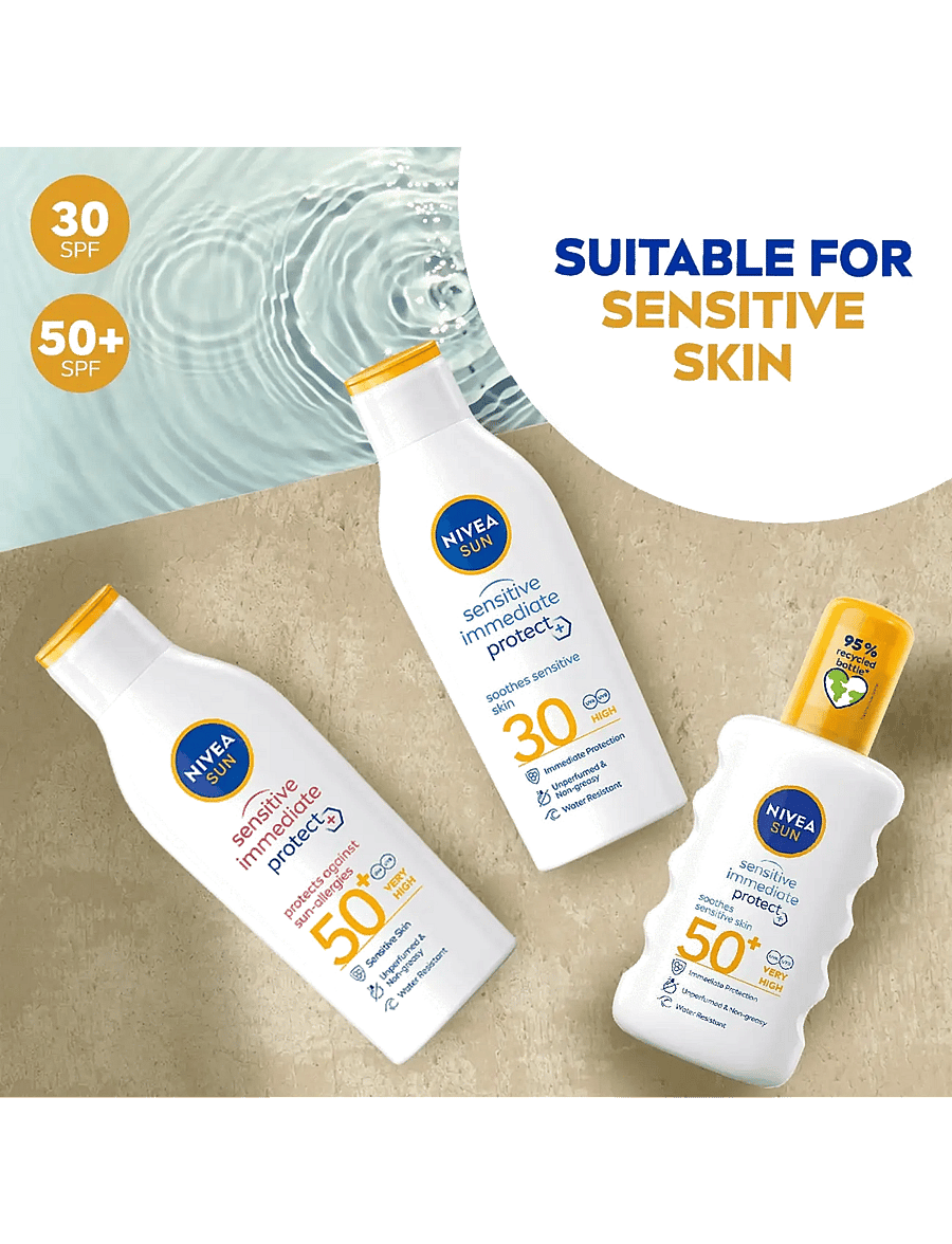 Nivea - Sensitive Immediate Protect Lotion SPF 50+ - clear - 3