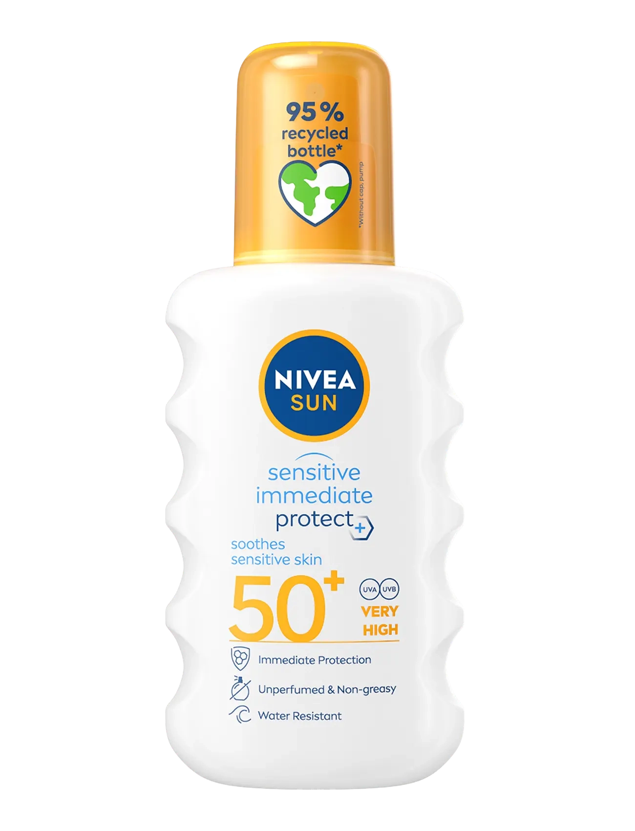 Nivea Sensitive Immediate Protect Soothing Spray Spf 50+, Body, Nude, Str: 200 ML