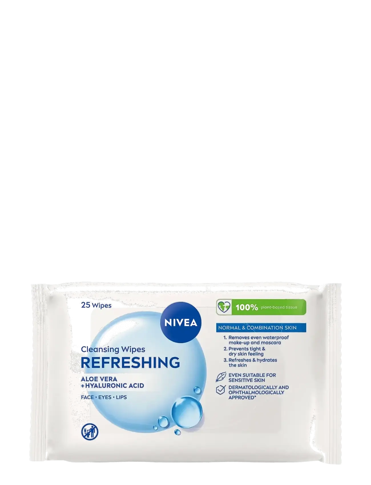 Nivea Refreshing Cleansing Wipes, Makeupfjerner, Nude, Str: 25 ST