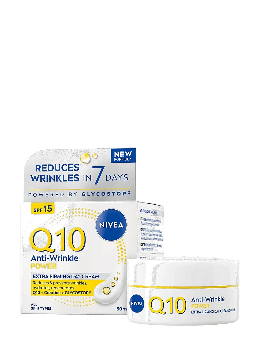 Nivea - Q10 Anti-Wrinkle Power Extra Firming Day Cream - päevakreemid - clear - 0