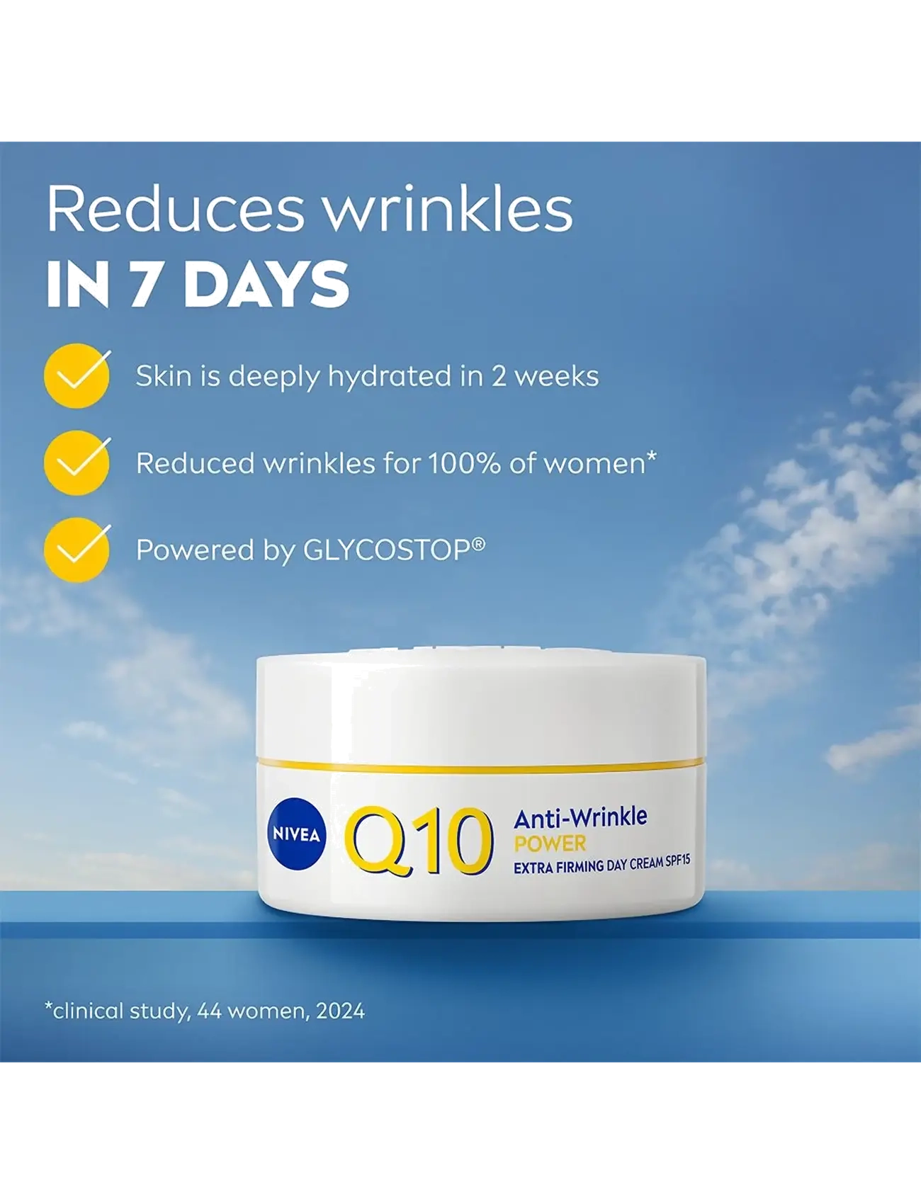 Nivea - Q10 Anti-Wrinkle Power Extra Firming Day Cream - dagcremer - clear - 1