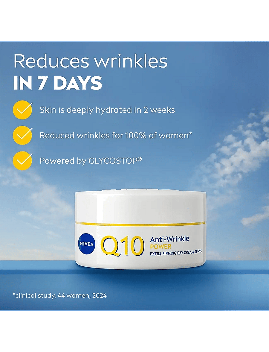 Nivea - Q10 Anti-Wrinkle Power Extra Firming Day Cream - päevakreemid - clear - 1