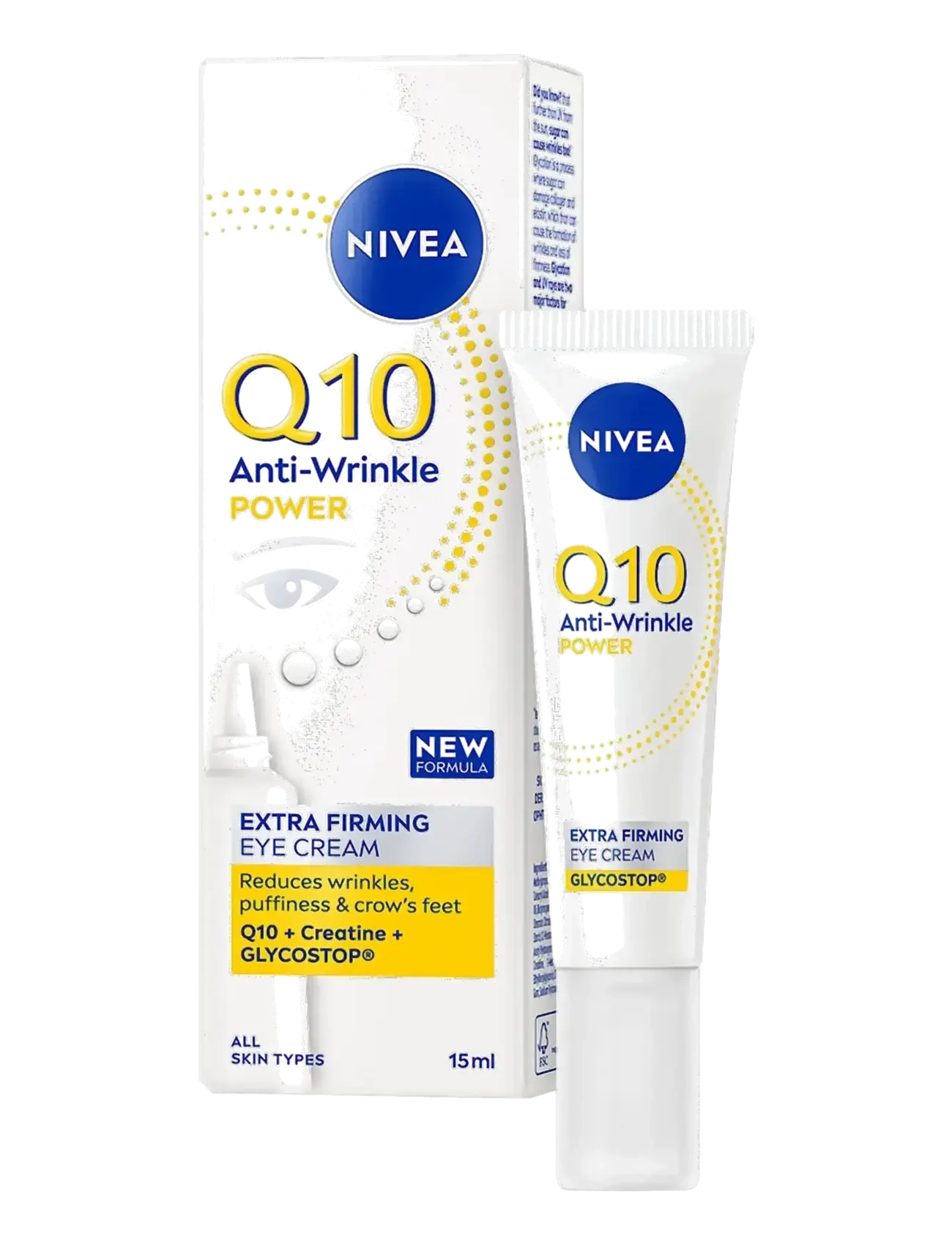 Nivea Q10 Anti-Wrinkle Power Extra Firming Eye Cream, Øjencreme, Nude, Str: 15 ML