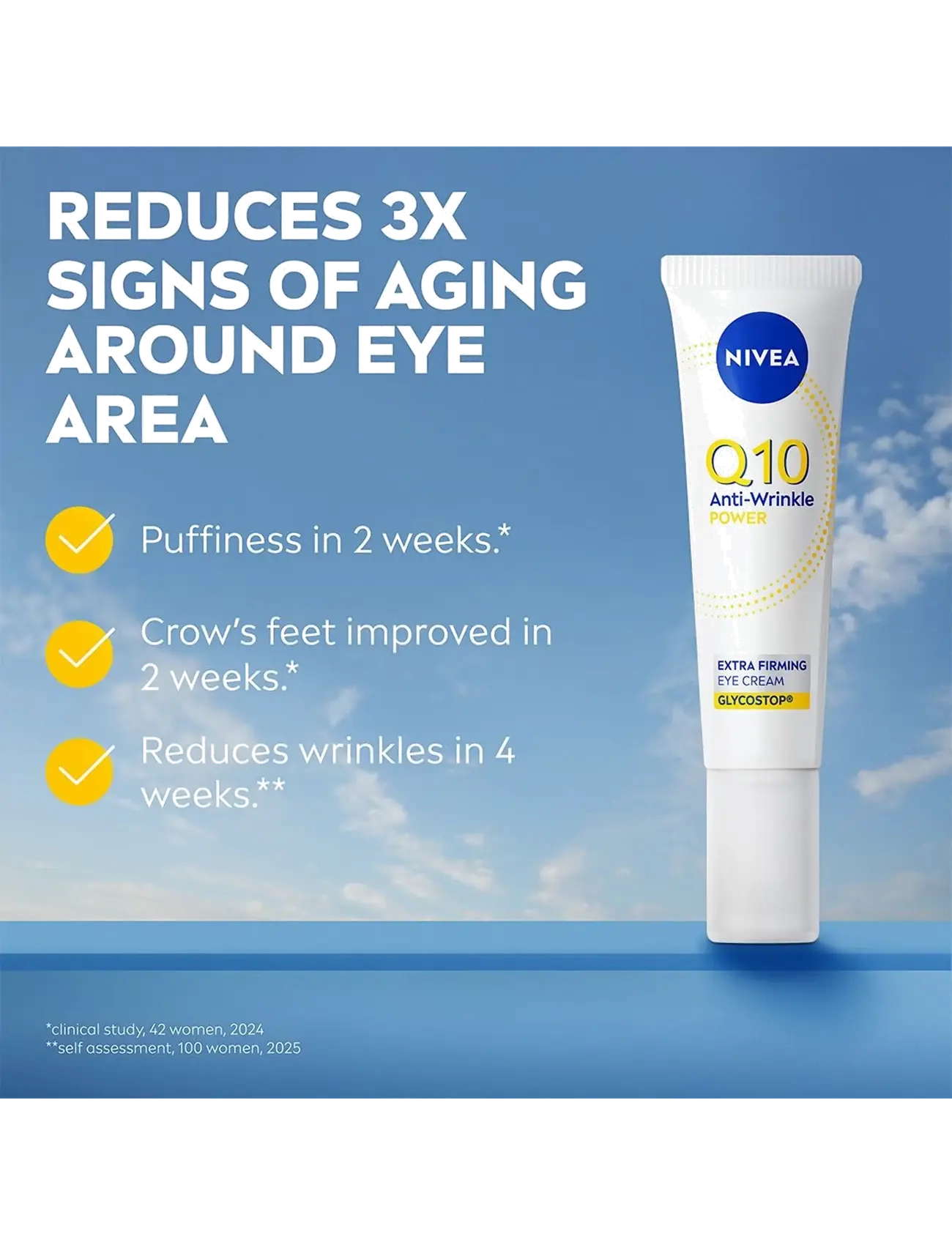 Nivea - Q10 Anti-Wrinkle Power Extra Firming Eye Cream - Øjencremer - clear - 1