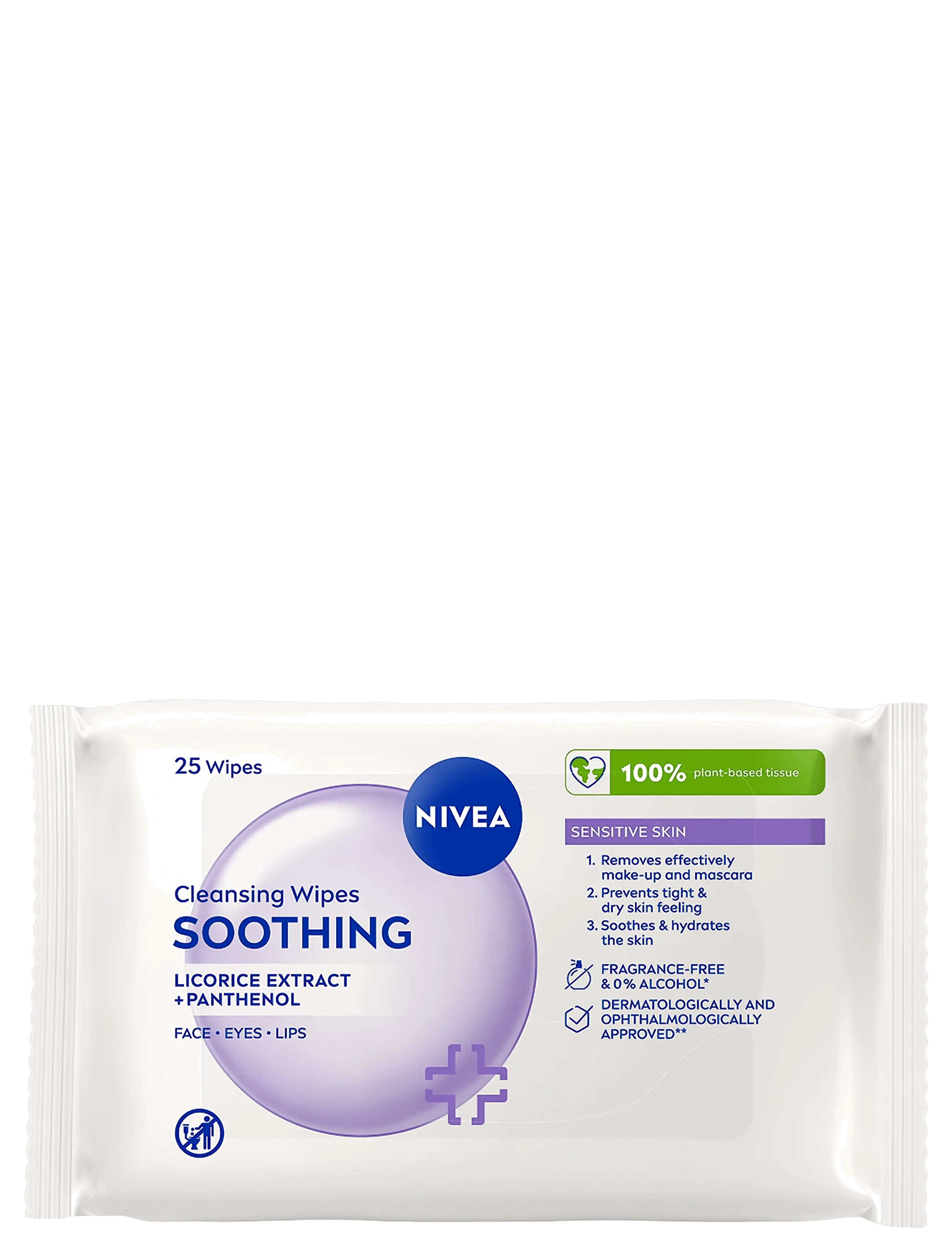Nivea Soothing Cleansing Wipes, Ansigt Wipes, Nude, Str: 25 ST