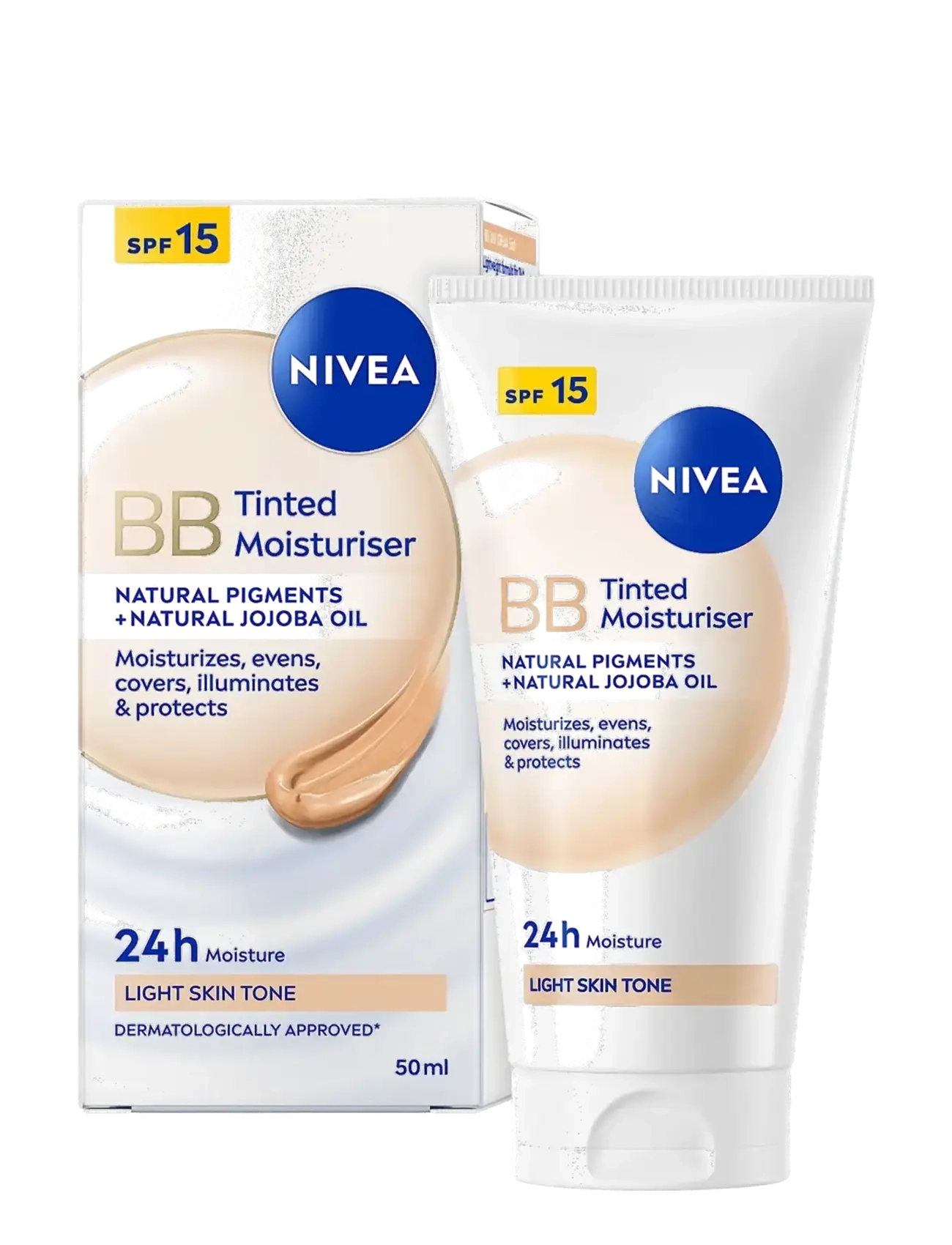 Nivea Bb Tinted Moisturiser Spf 15 Light, BB & CC Creme, Nude, Str: 50 ML