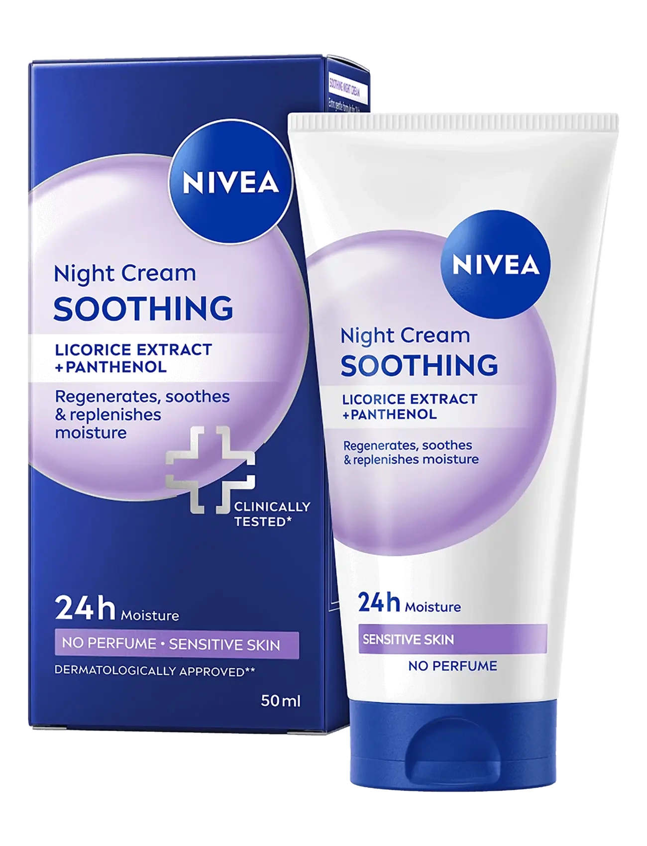 Nivea Soothing Night Cream, 50 ml, Nude, Fugtighedscreme > Natcreme, Dame