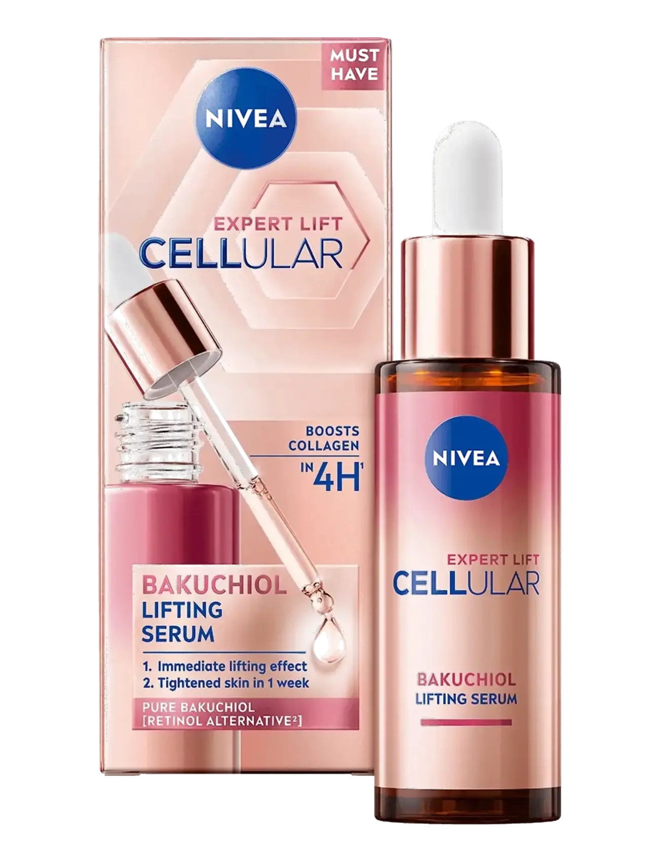 Nivea Cellular Expert Lift Bakuchiol Lifting Serum, Serum, Nude, Str: 30 ML