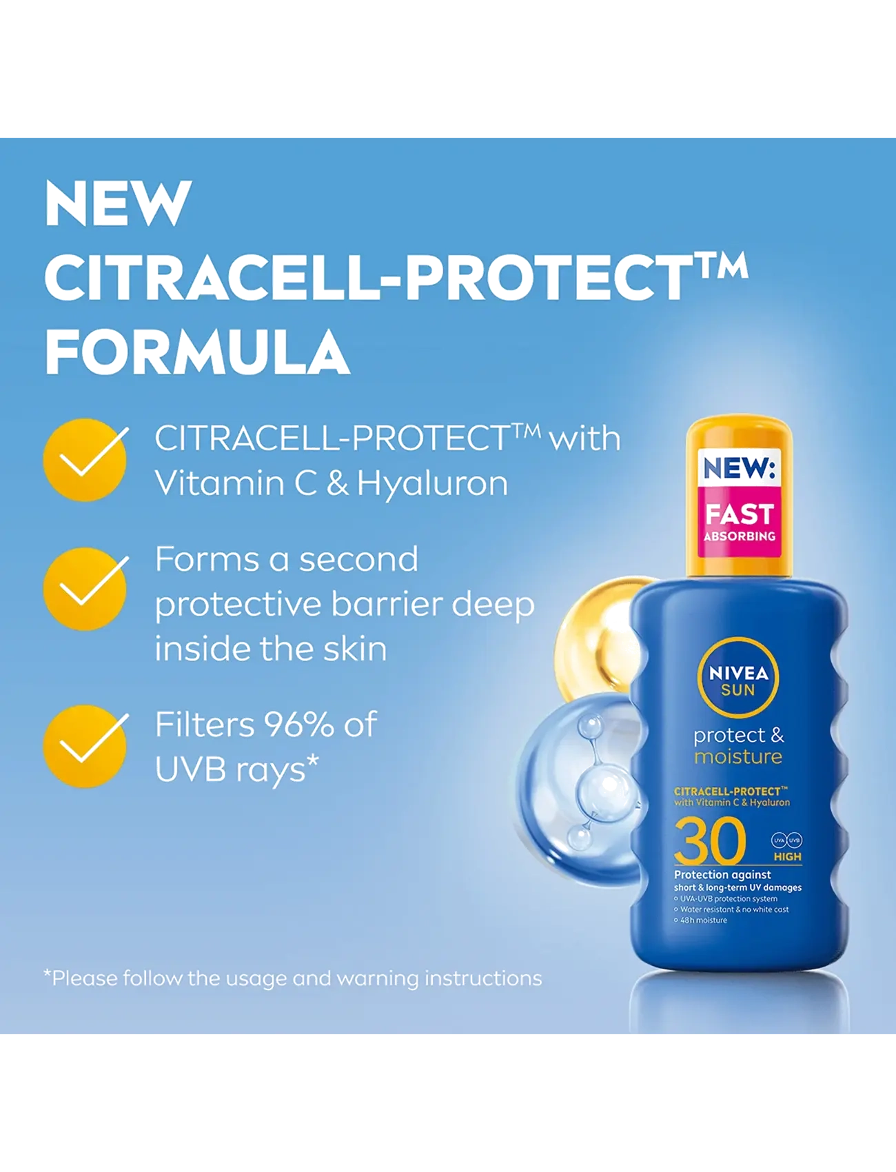 Nivea - Protect & Moisture Sun Spray SPF 30 - clear - 2