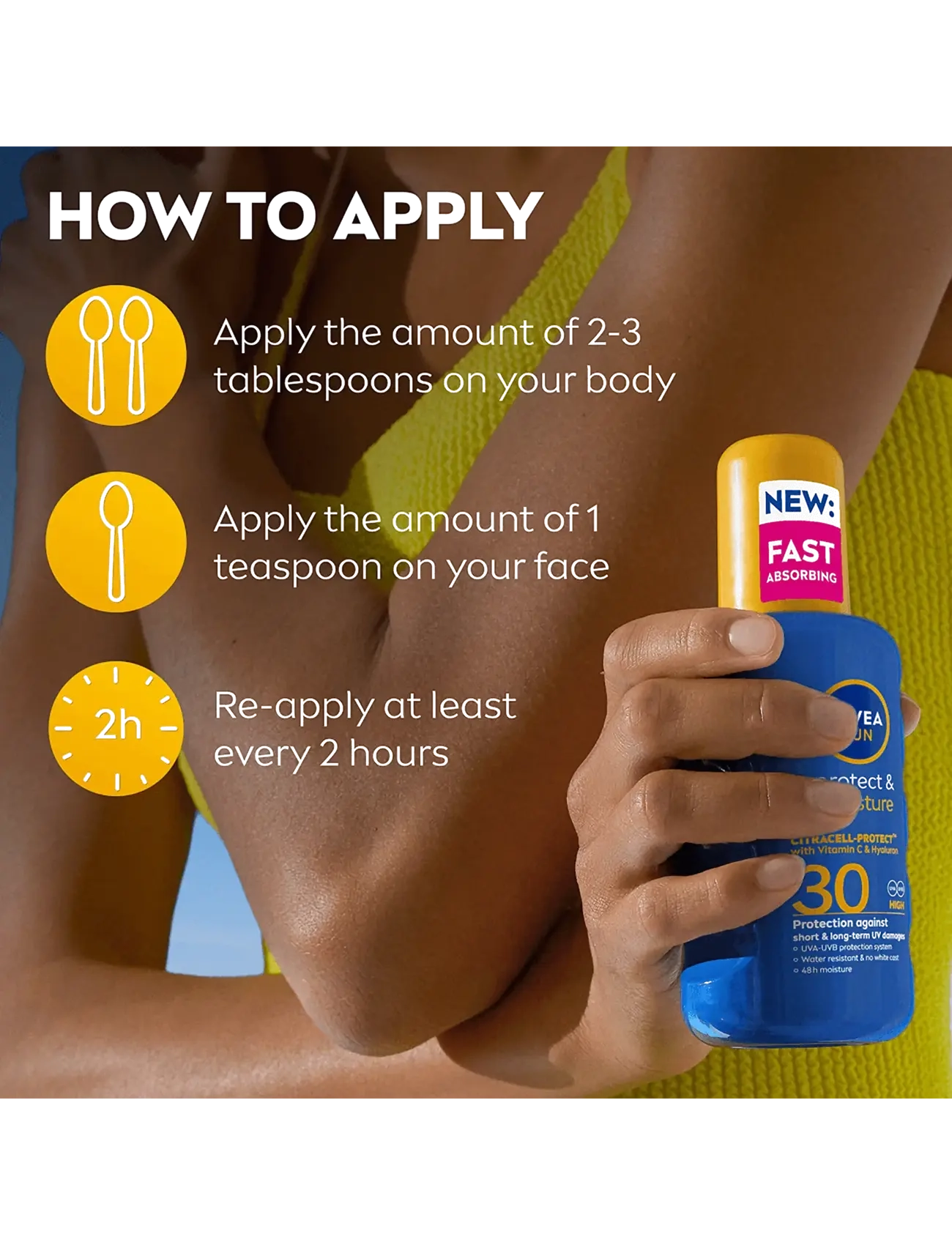 Nivea - Protect & Moisture Sun Spray SPF 30 - clear - 5