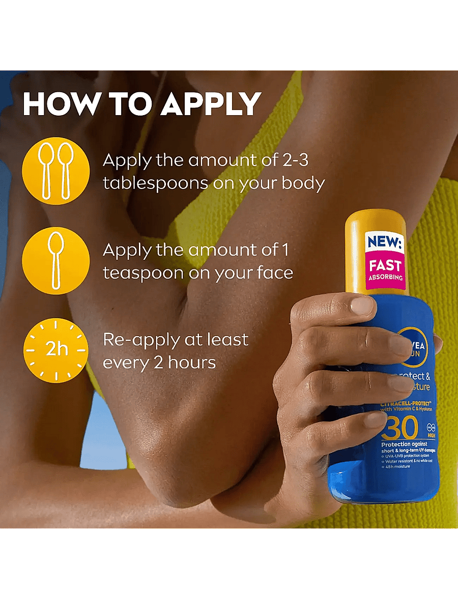 Nivea - Protect & Moisture Sun Spray SPF 30 - clear - 5