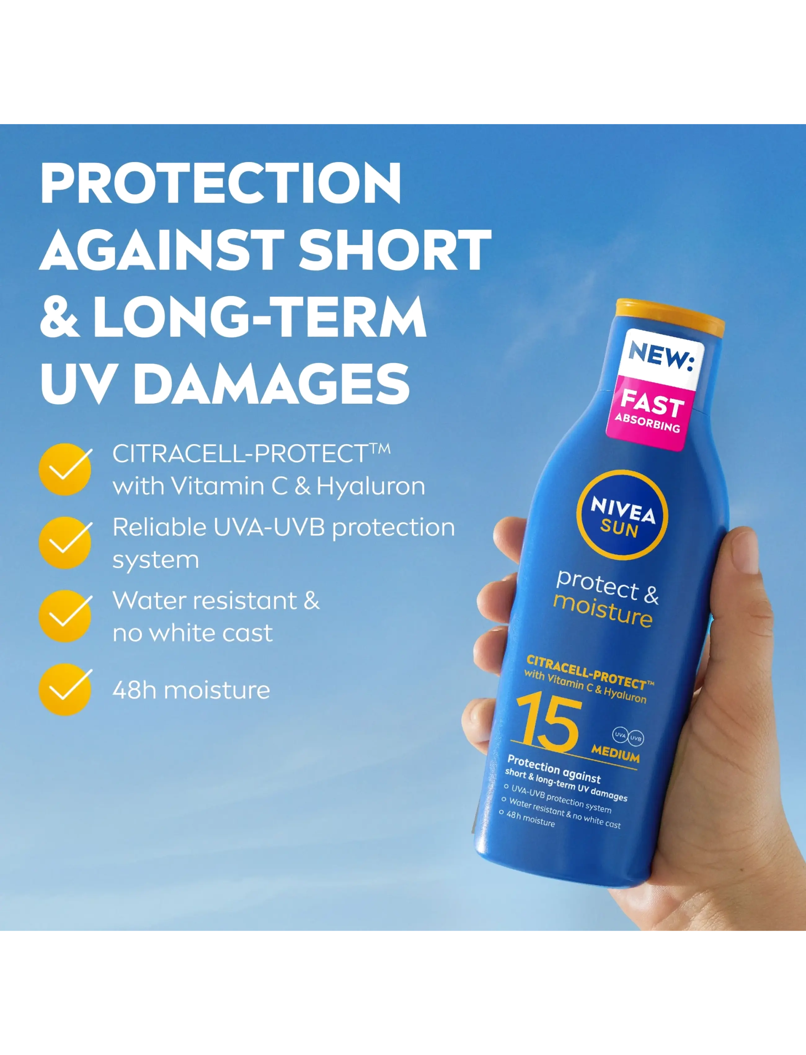 Nivea - Protect & Moisture Sun Lotion SPF 15 - clear - 1