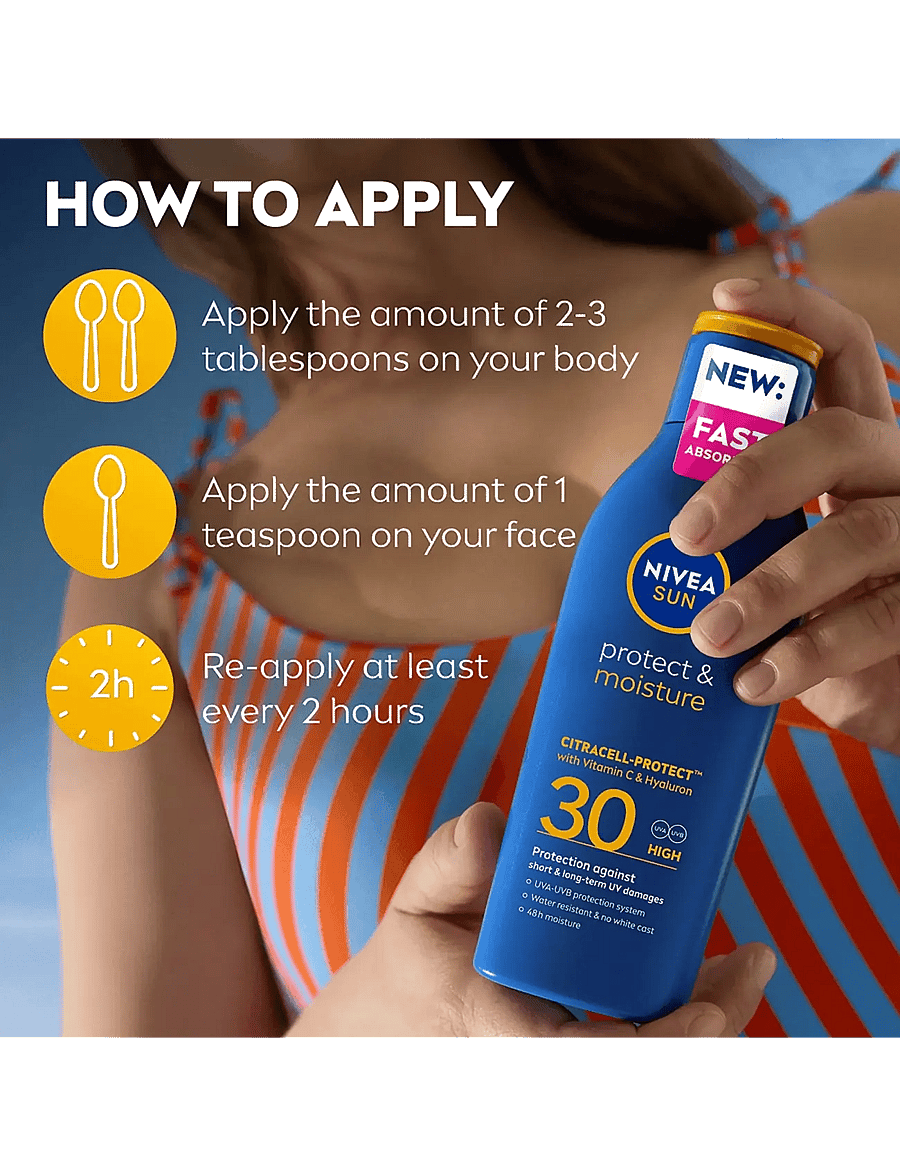 Nivea - Protect & Moisture Sun Lotion SPF 30 - clear - 5