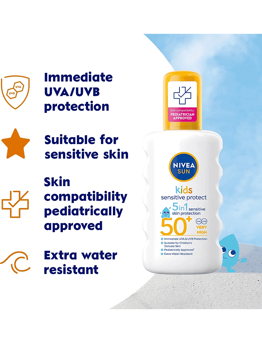 Nivea - Kids Sensitive Protect Sun Spray SPF 50+ - clear - 1