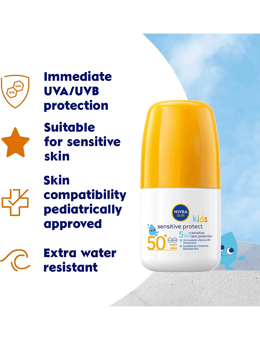 Nivea - Kids Sensitive Sun Roll-On SPF 50+ - clear - 1