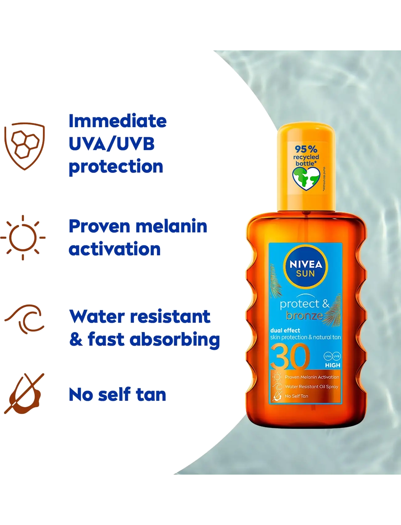 Nivea - Protect & Bronze Oil Spray SPF 30 - clear - 1