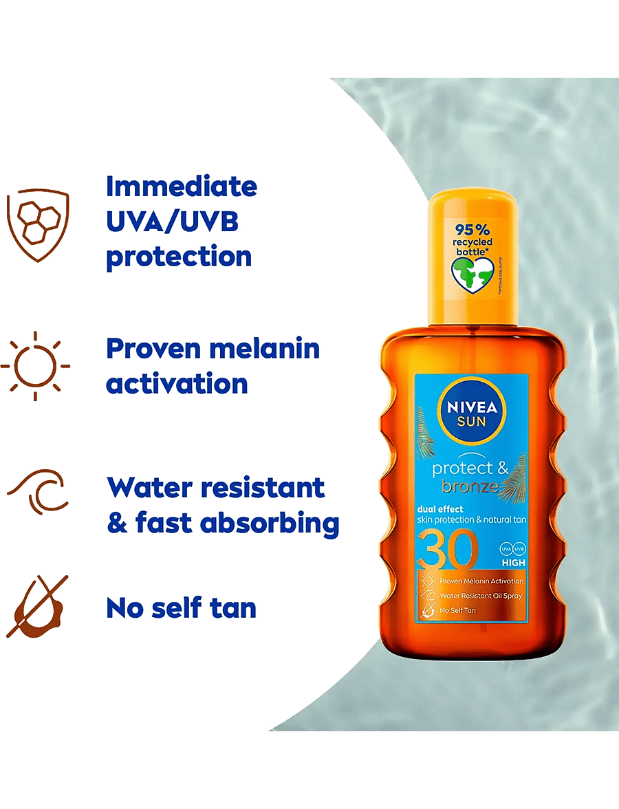 Nivea - Protect & Bronze Oil Spray SPF 30 - clear - 1