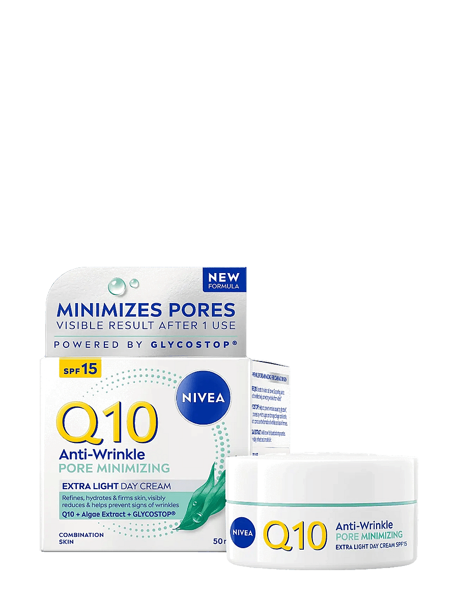 Nivea - Q10 Anti-Wrinkle Pore Minimising Extra Light Day Cream - clear - 0