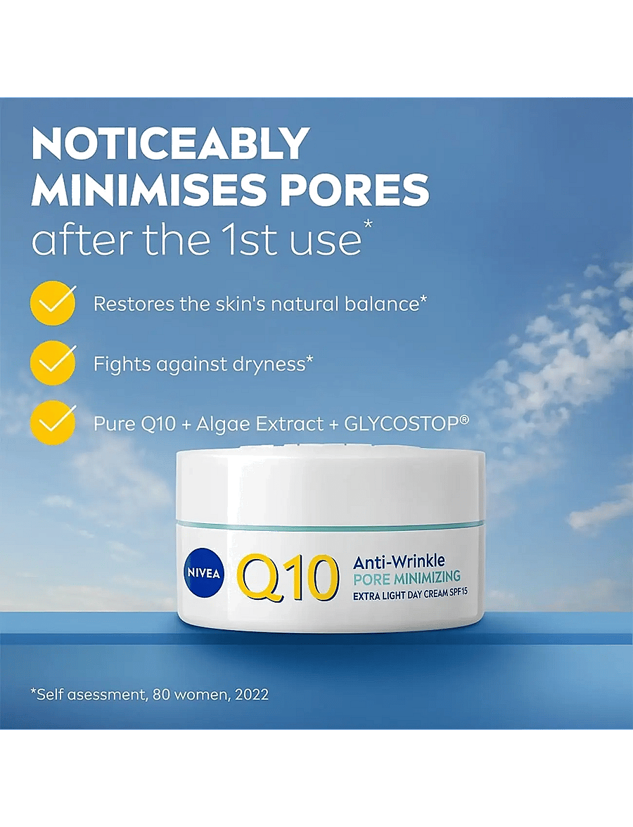 Nivea - Q10 Anti-Wrinkle Pore Minimising Extra Light Day Cream - clear - 1