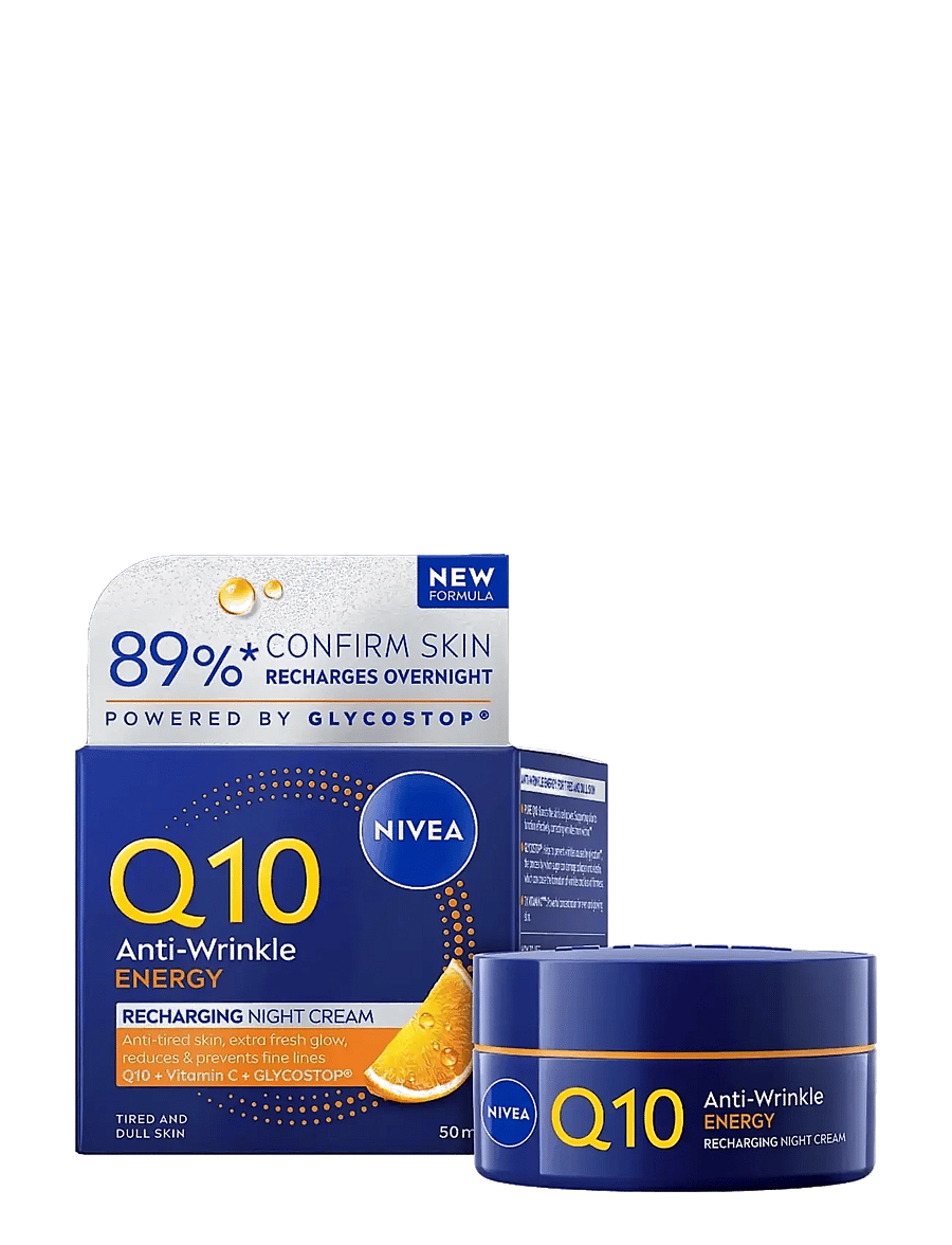 Nivea - Q10 Anti-Wrinkle Energy Recharging Night Cream - Öökreem - clear - 0