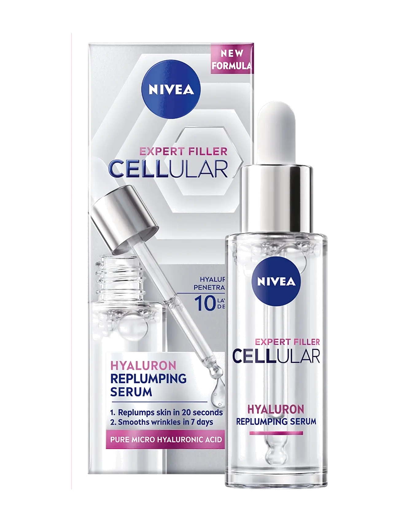 Nivea Cellular Expert Filler Hyaluron Replumping Serum, Serum, Nude, Str: 30 ML