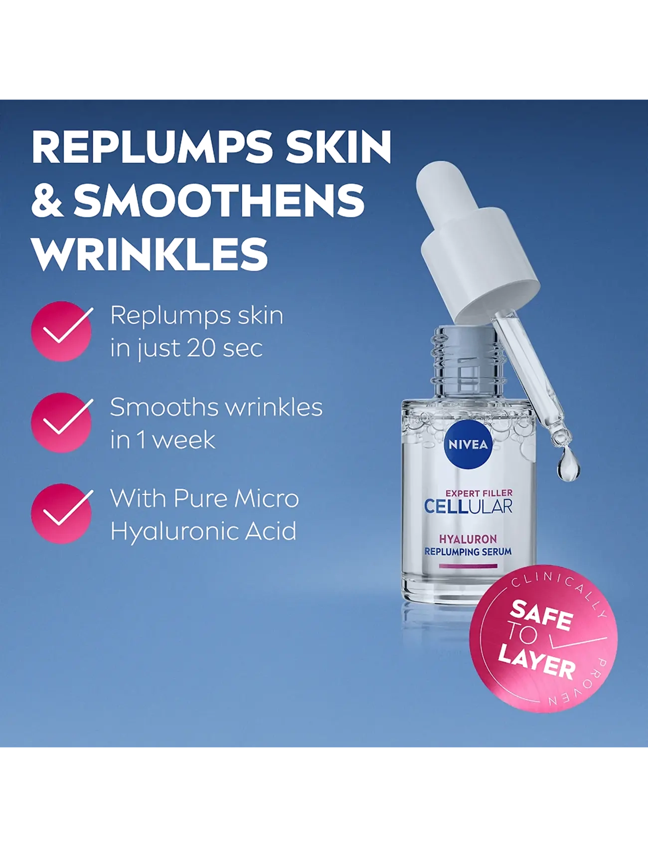 Nivea - Cellular Expert Filler Hyaluron Replumping Serum - clear - 1