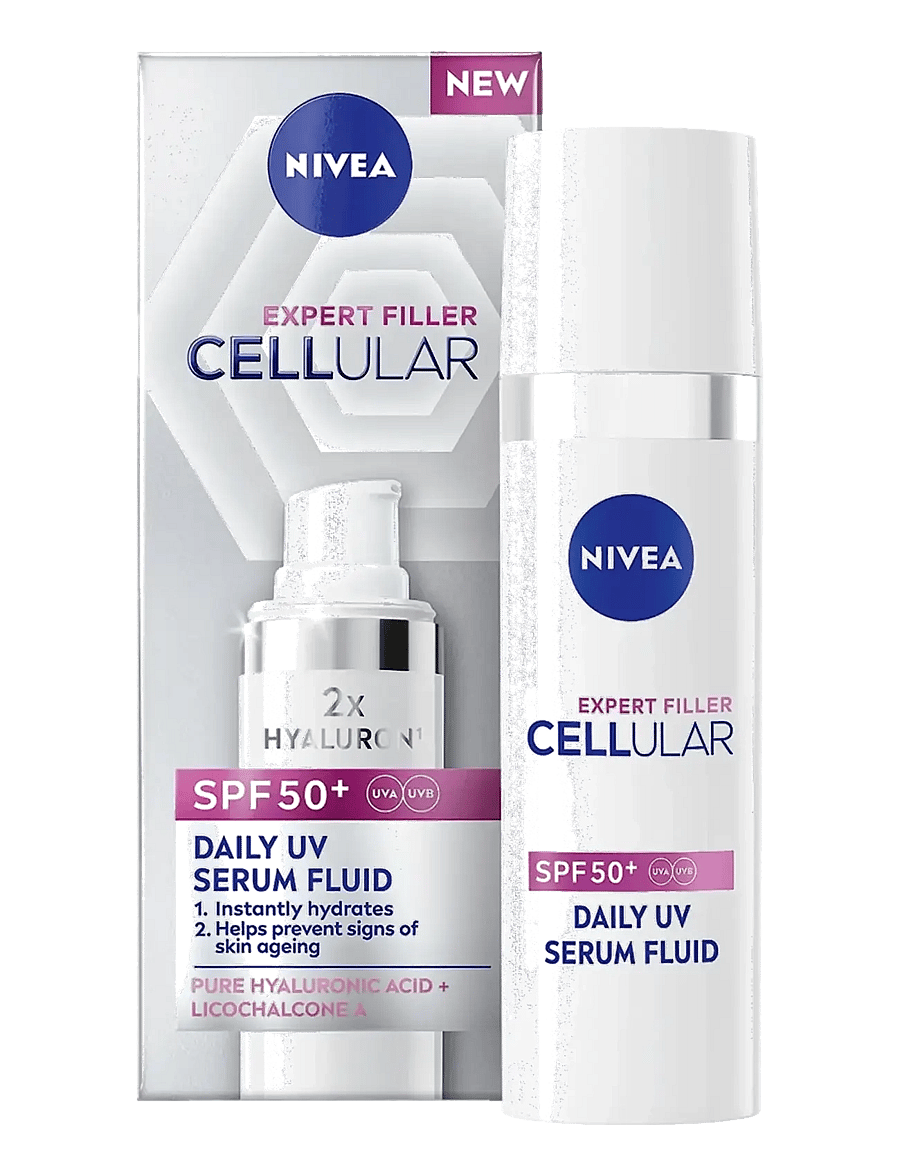 Nivea - Cellular Expert Filler SPF50+ Daily UV Serum Fluid - til ansigtet - clear - 0