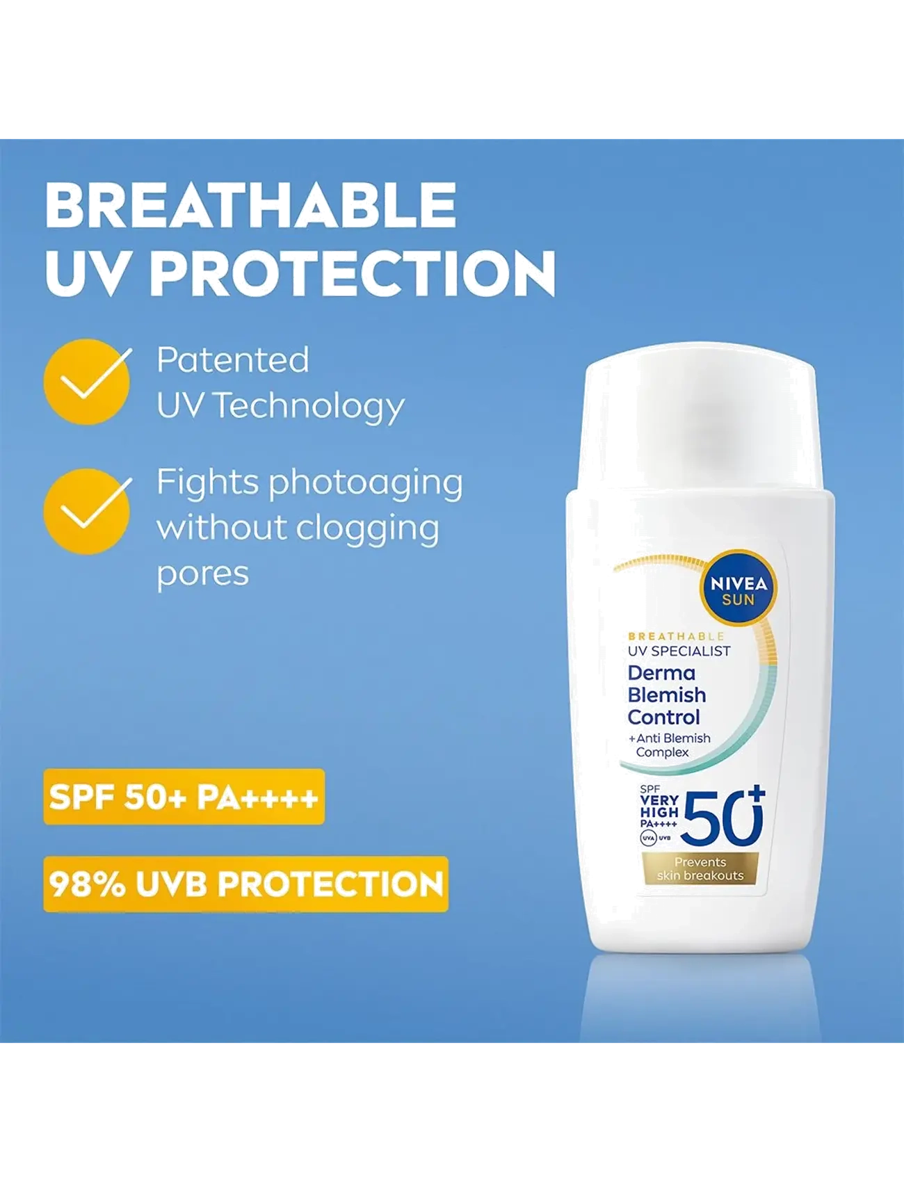 Nivea - UV Face Specialist Derma Skin Clear SPF 50+ - clear - 1