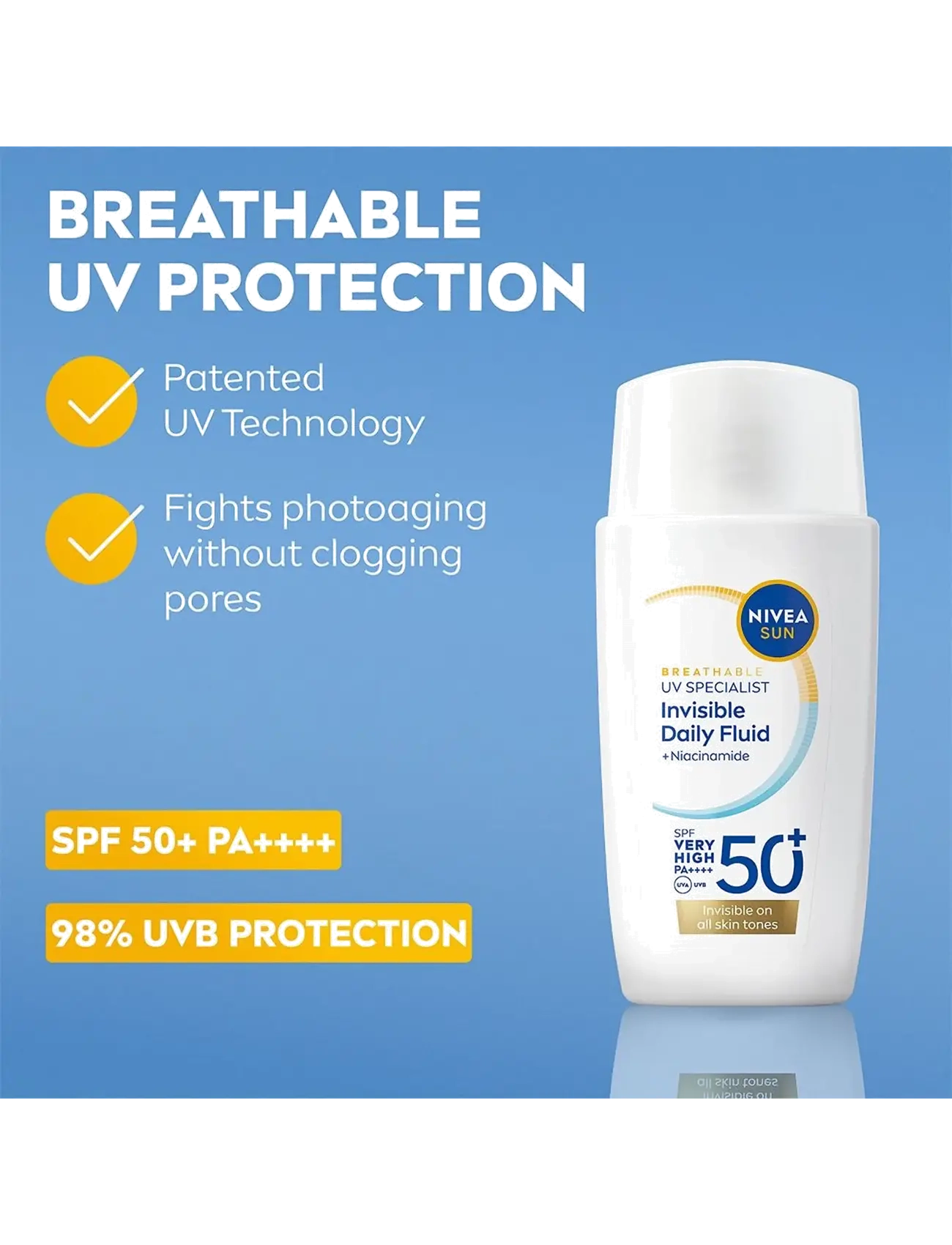 Nivea - UV Face Invisible Daily Fluid SPF 50+ - clear - 1