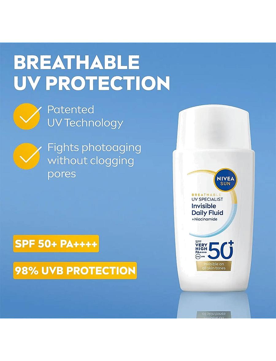 Nivea - UV Face Invisible Daily Fluid SPF 50+ - clear - 1