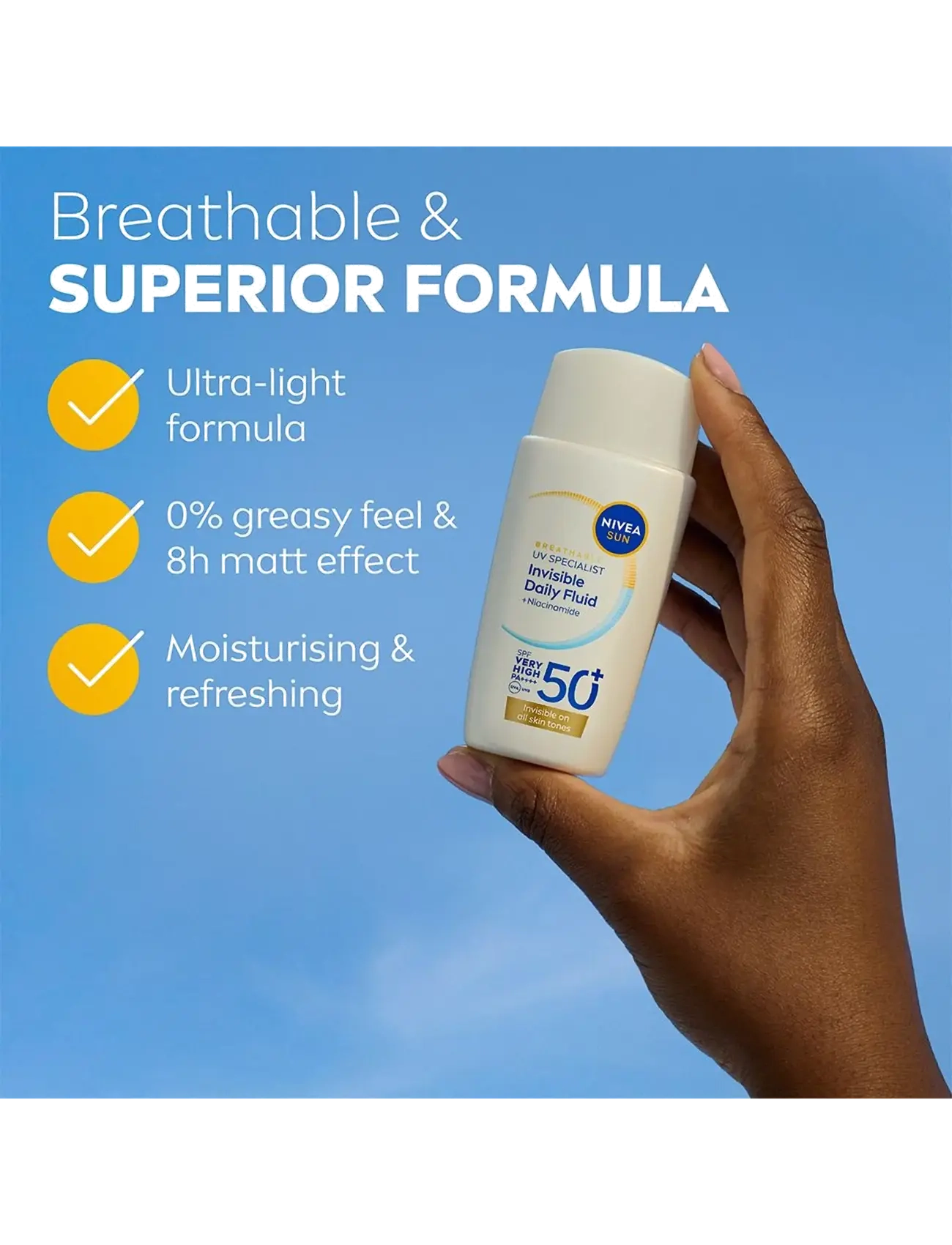 Nivea - UV Face Invisible Daily Fluid SPF 50+ - clear - 2