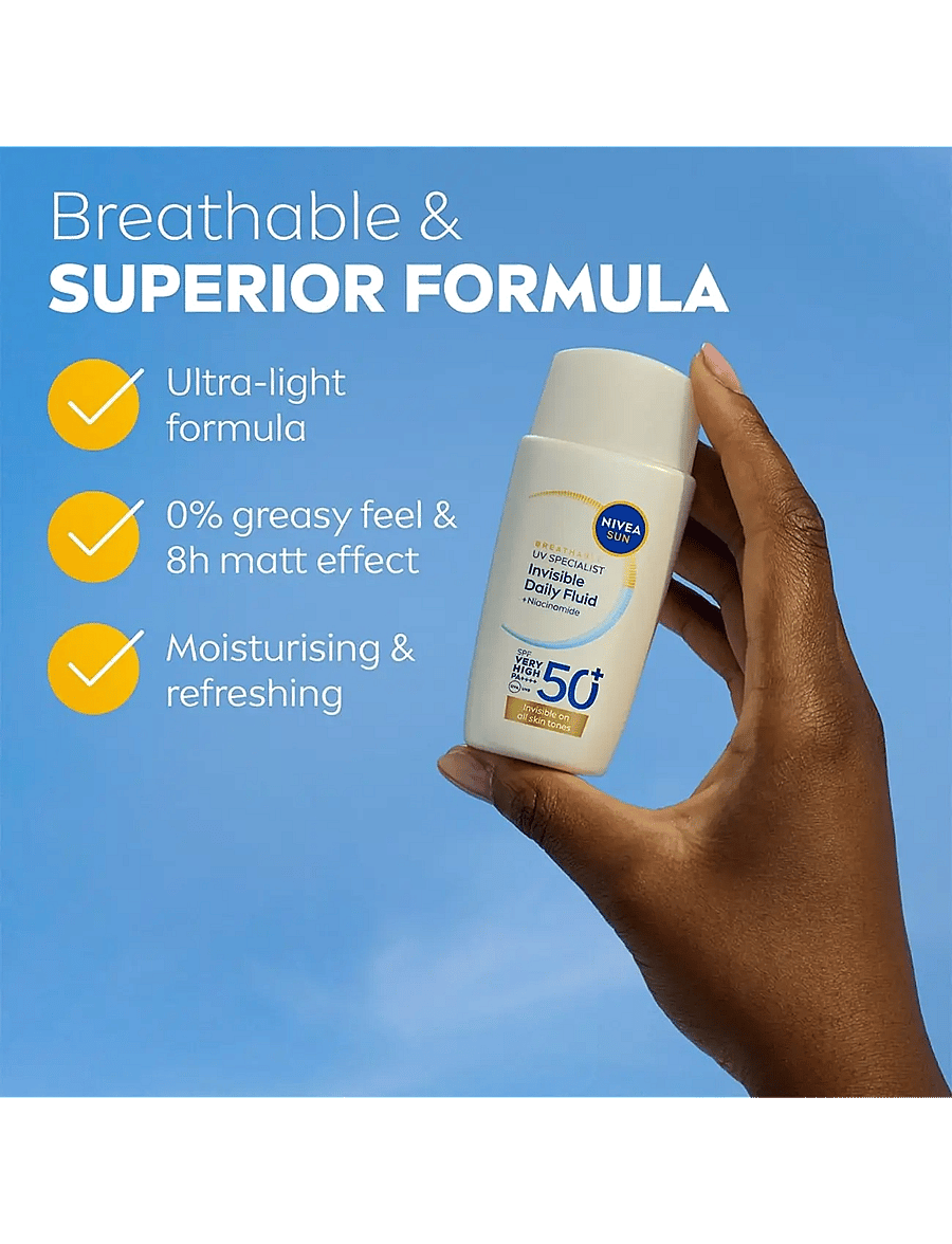 Nivea - UV Face Invisible Daily Fluid SPF 50+ - clear - 2
