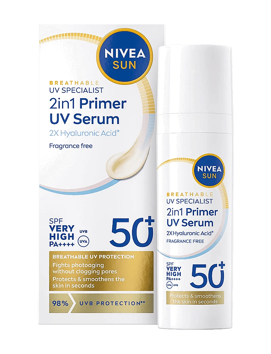 Nivea - UV Face specialist 2in1 Primer Daily UV Serum SPF 50 + - til ansigtet - clear - 0