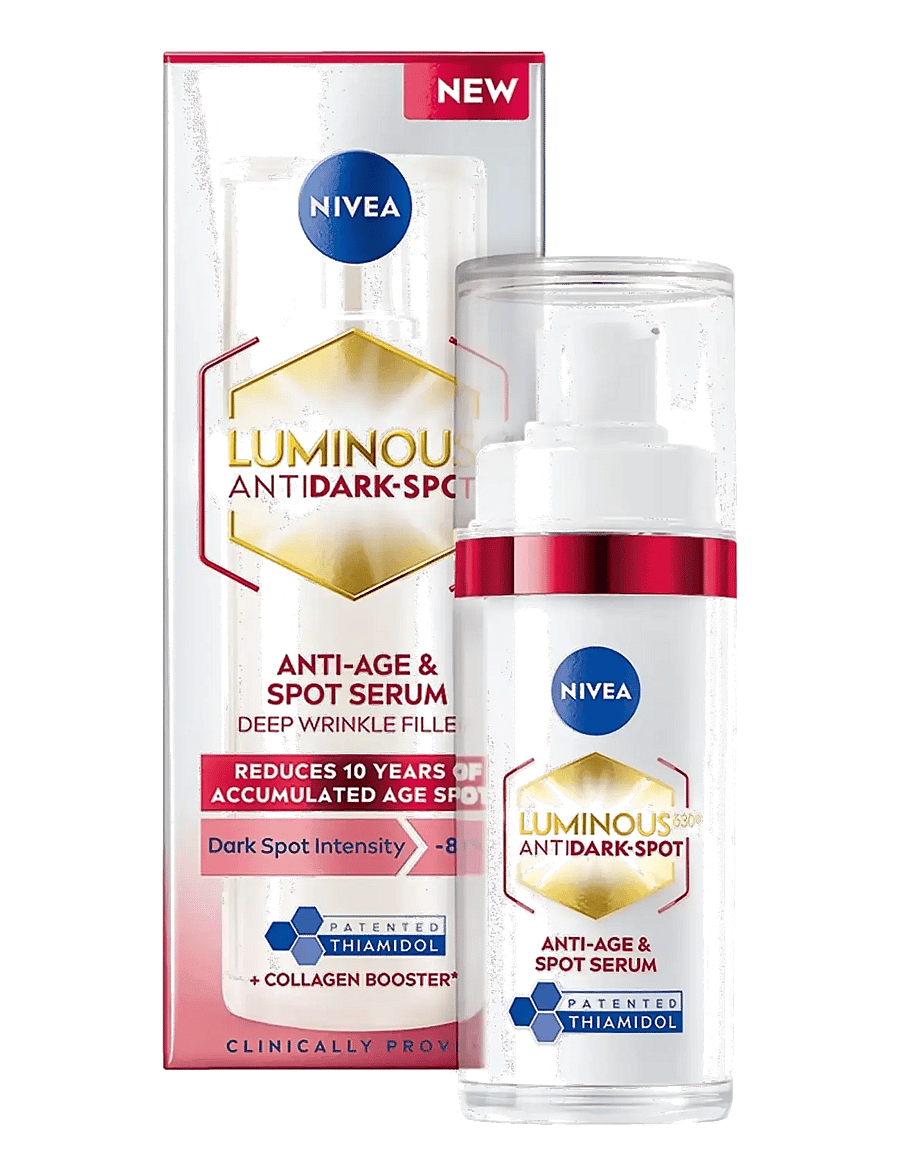 Nivea - LUMINOUS630® ANTI DARK-SPOT ANTI-AGE & SPOT SERUM - spordihooldusvahendid - clear - 0
