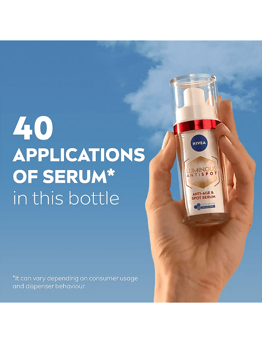 Nivea - LUMINOUS630® ANTI DARK-SPOT ANTI-AGE & SPOT SERUM - spordihooldusvahendid - clear - 4