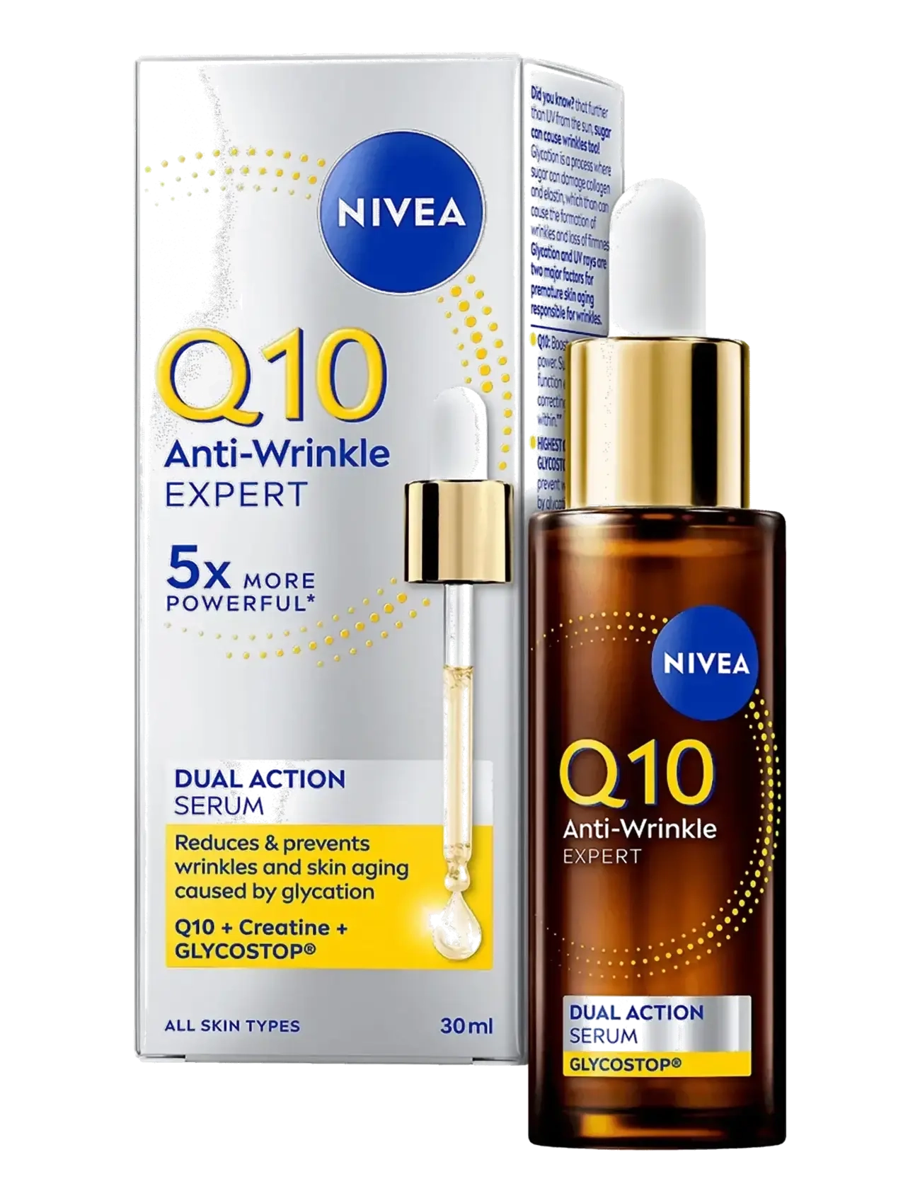Nivea Q10 Anti-Wrinkle Expert Dual Action Serum, Serum, Nude, Str: 30 ML