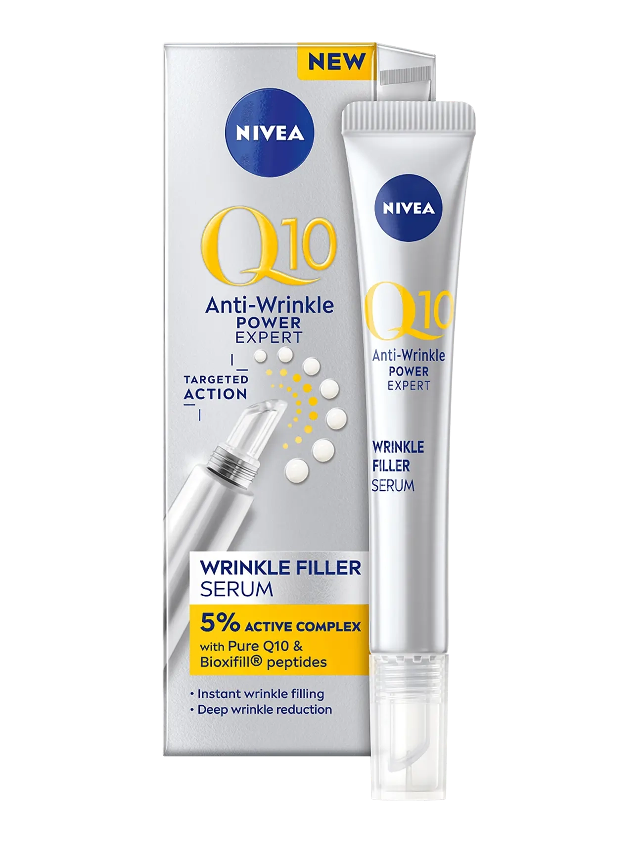 Nivea Q10 Anti-Wrinkle Expert Targeted Wrinkle Filler Serum, Serum, Nude, Str: 15 ML
