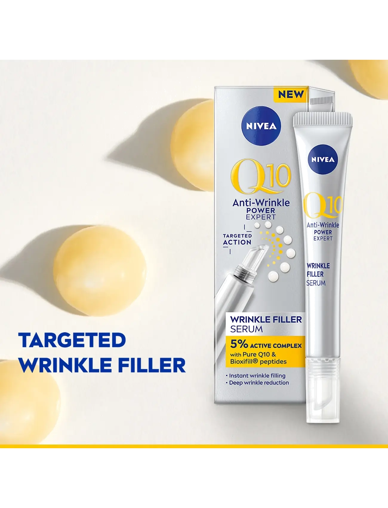 Nivea - Q10 Anti-Wrinkle Expert Targeted Wrinkle Filler Serum - hudpleje - clear - 1