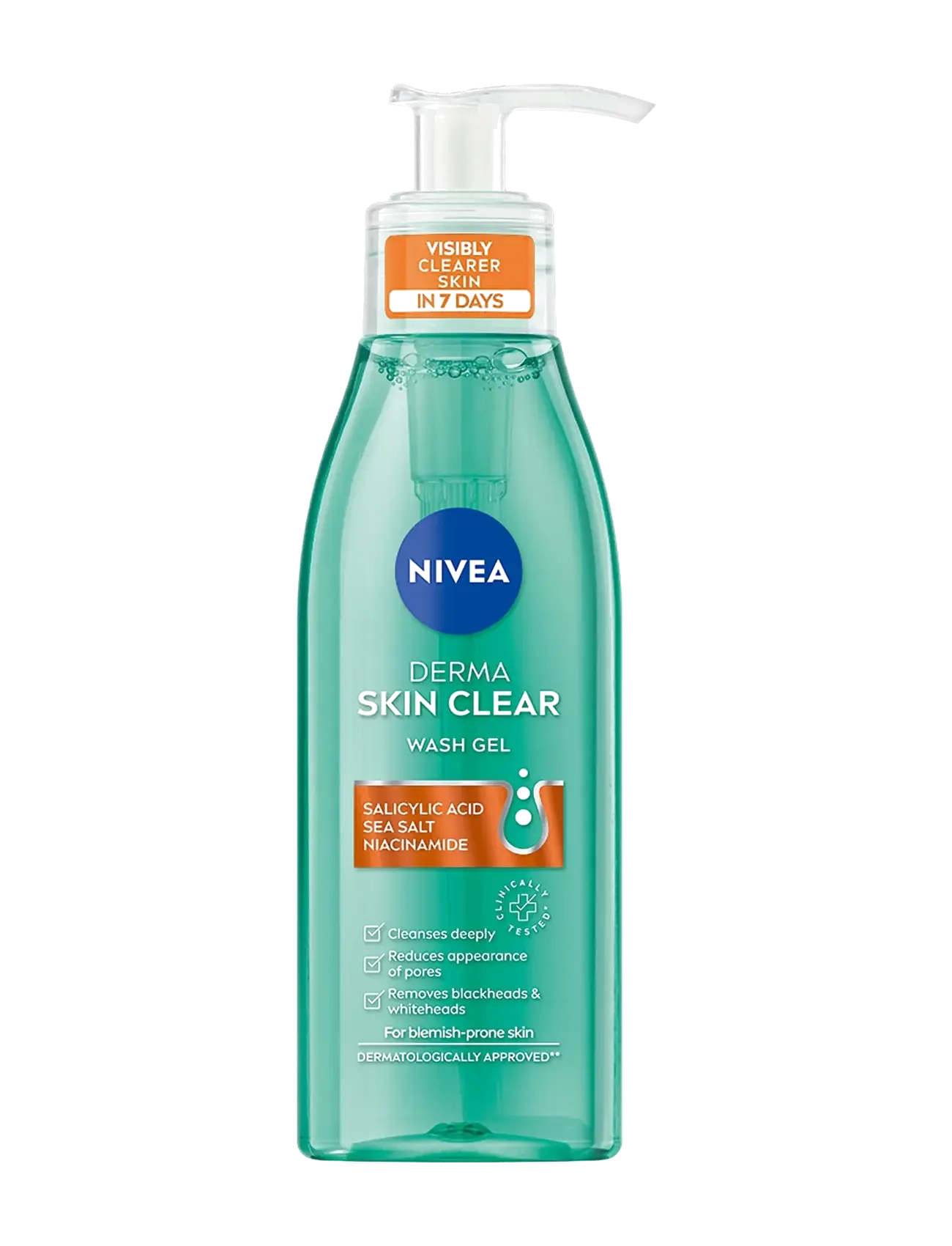 Nivea Derma Skin Clear Wash Gel, Ansigtsvask & Rensemiddel, Nude, Str: 150 ML