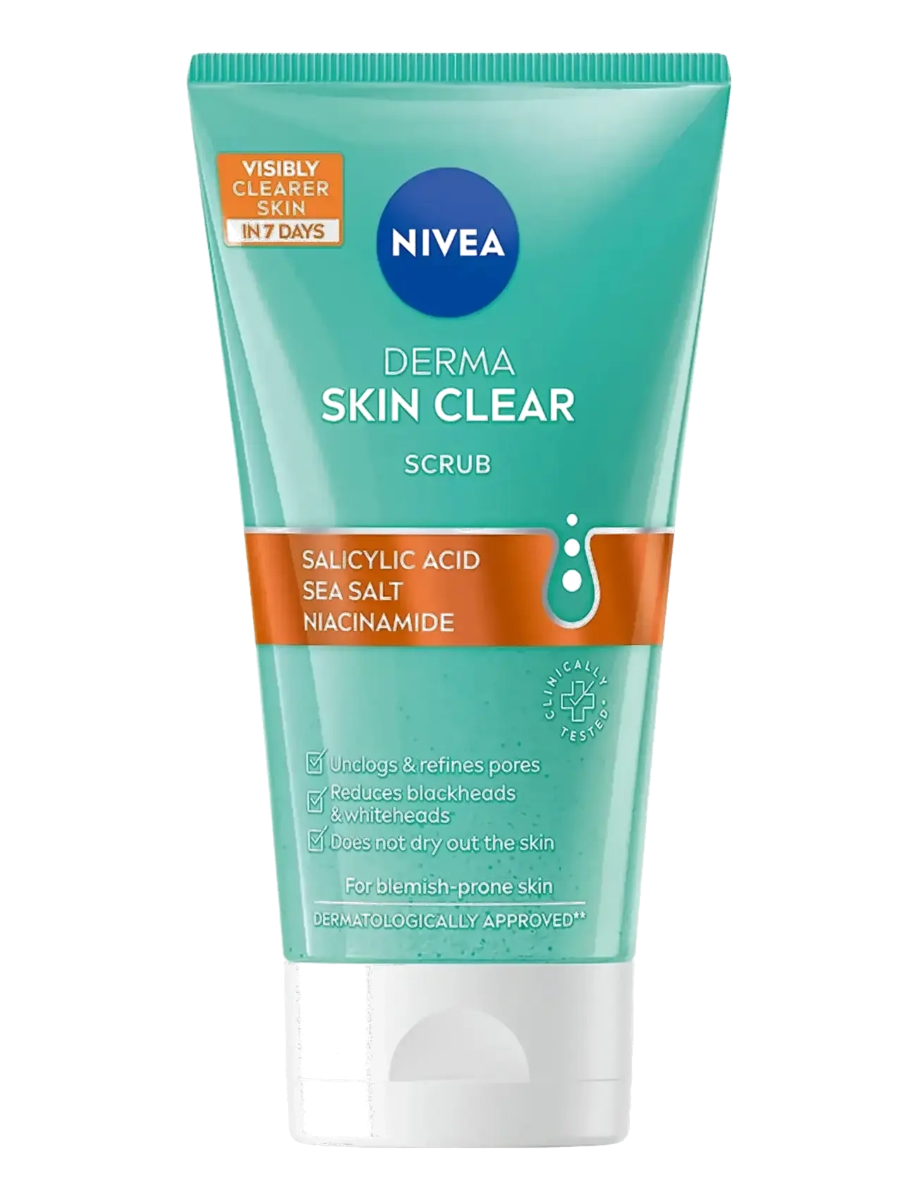Nivea Derma Skin Clear Scrub, Exfoliating Toner, Nude, Str: 150 ML